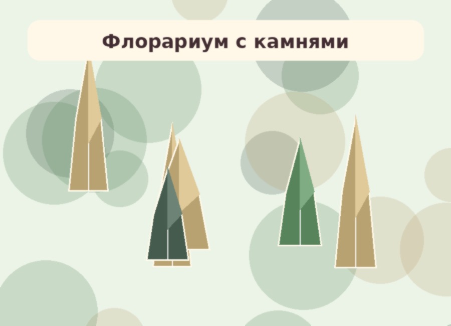 Флорариум с камнями